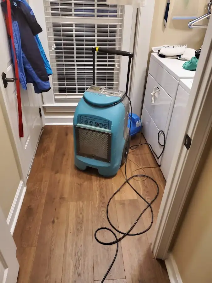 Commercial dehumidifier deployed for Flood Damage Cleanup in Naperville